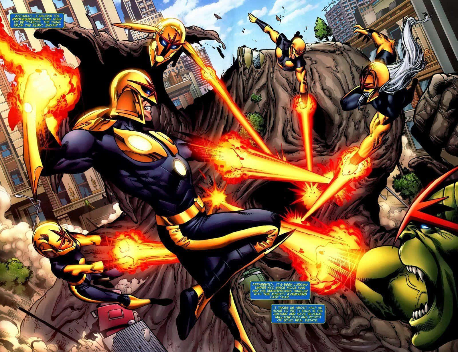 Behold the Elegance of Nova Corps, Protectors of the Galaxy. Wallpaper