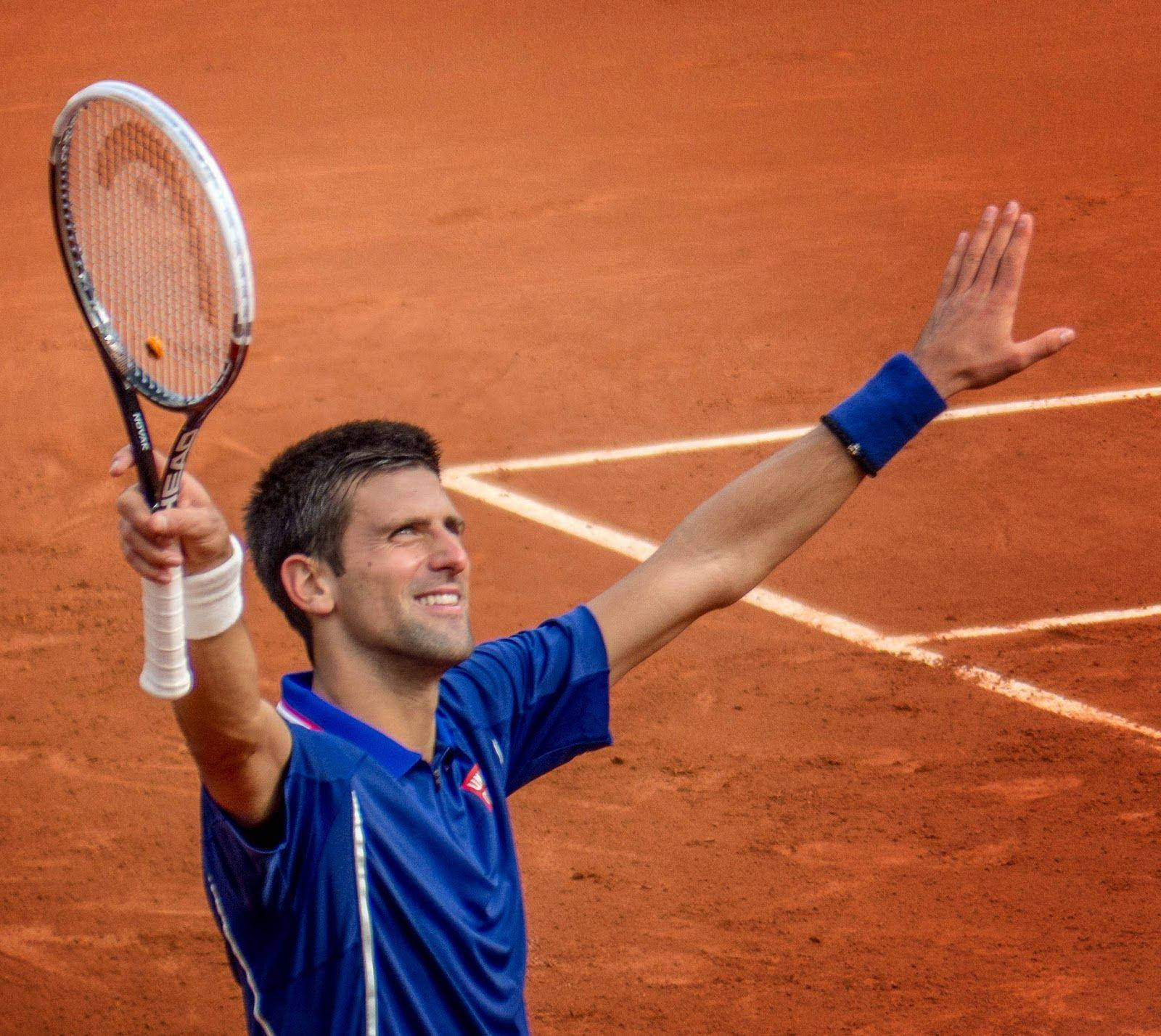 Novak Djokovic In French Open Event Wallpaper