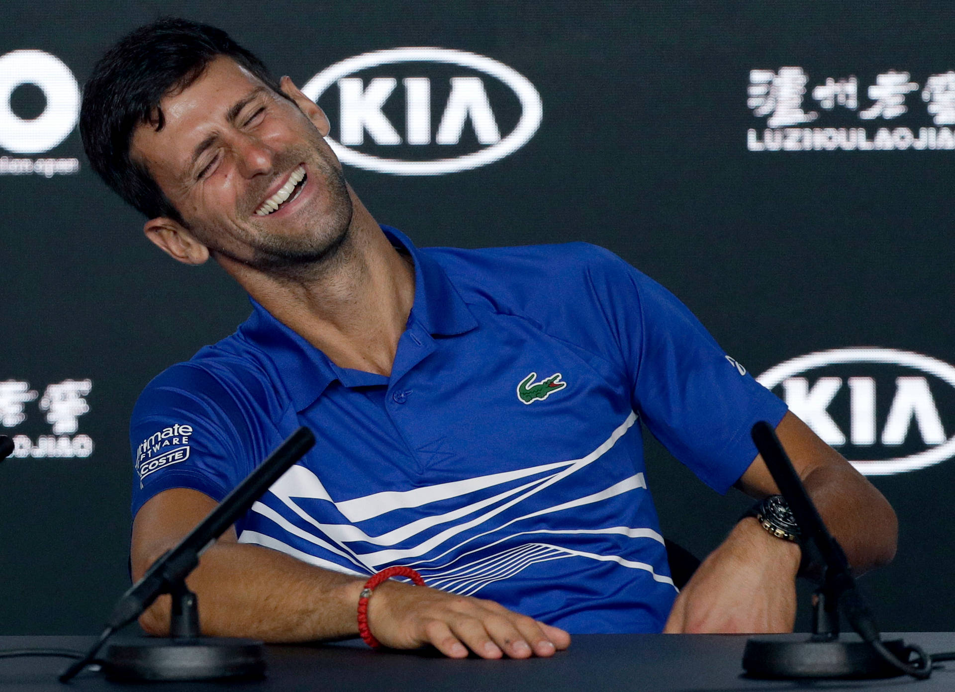 Novak Djokovic Press Conference Picture