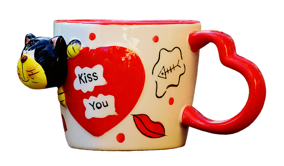 Novelty Kiss You Coffee Mug PNG