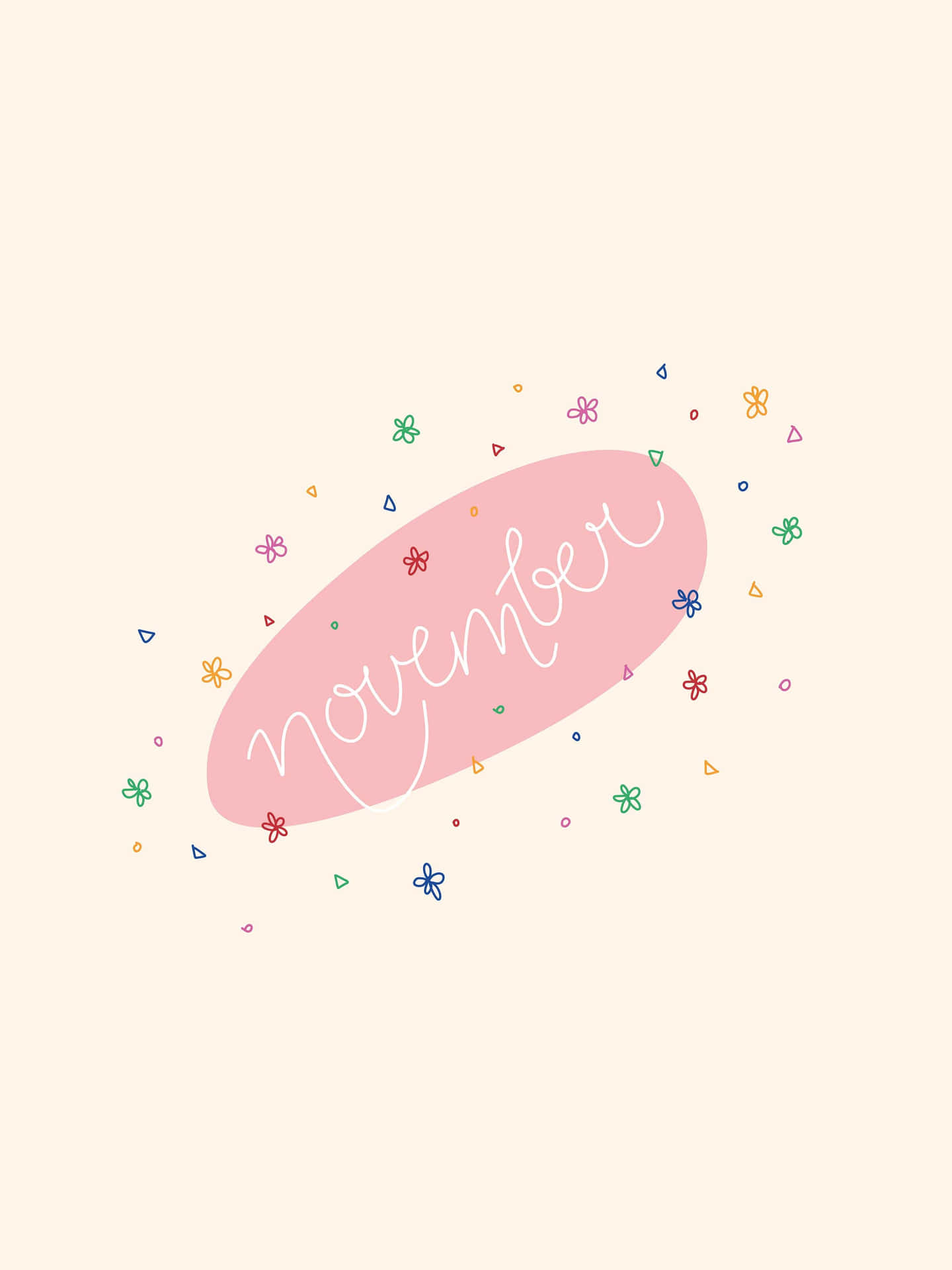 A Pink And White Background With The Word November Wallpaper