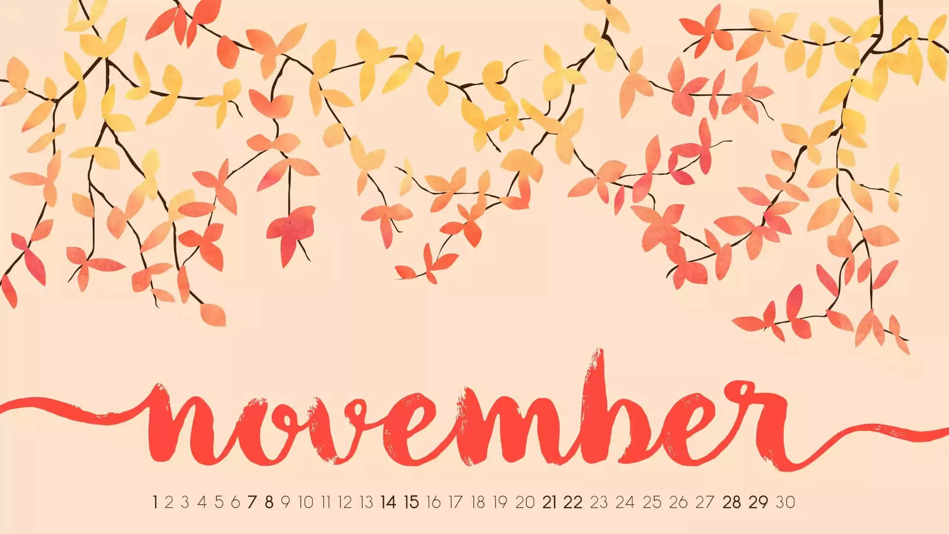 Begrüßensie Die Herbstbrise Mit Dem November-desktop Wallpaper