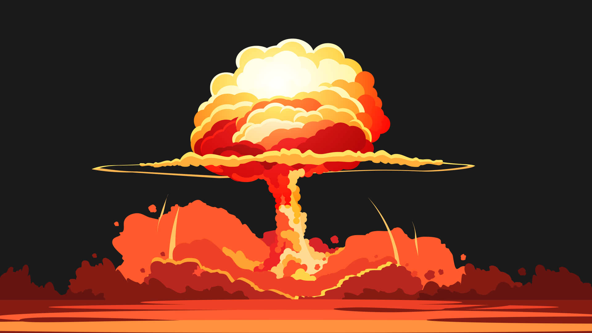 Nuclear Explosion Illustration Wallpaper