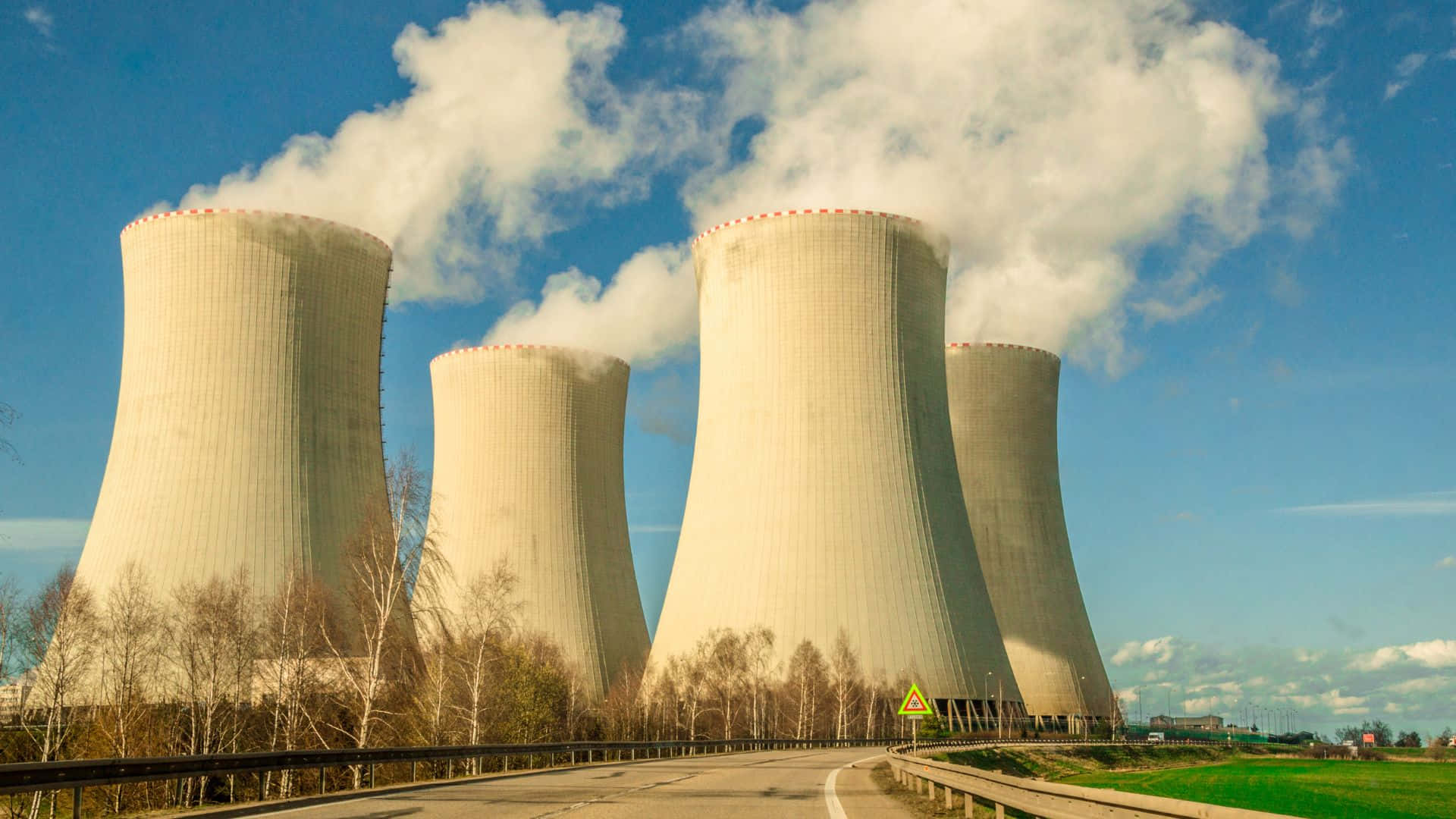 Nuclear Power Plant Cooling Towers Wallpaper