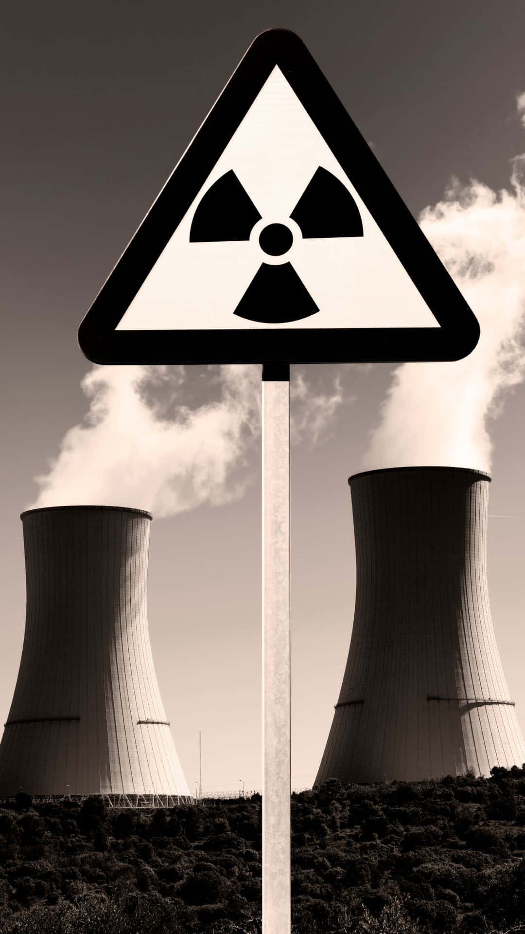 Download Nuclear Power Plant Warning Sign Wallpaper | Wallpapers.com