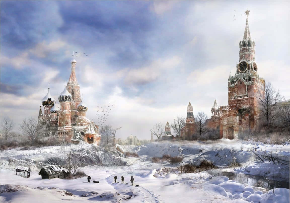 A Cold and Desolate Nuclear Winter Landscape Wallpaper
