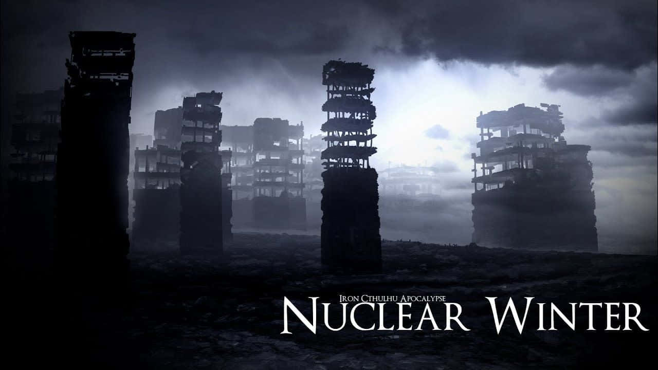 A chilling view of a nuclear winter landscape Wallpaper