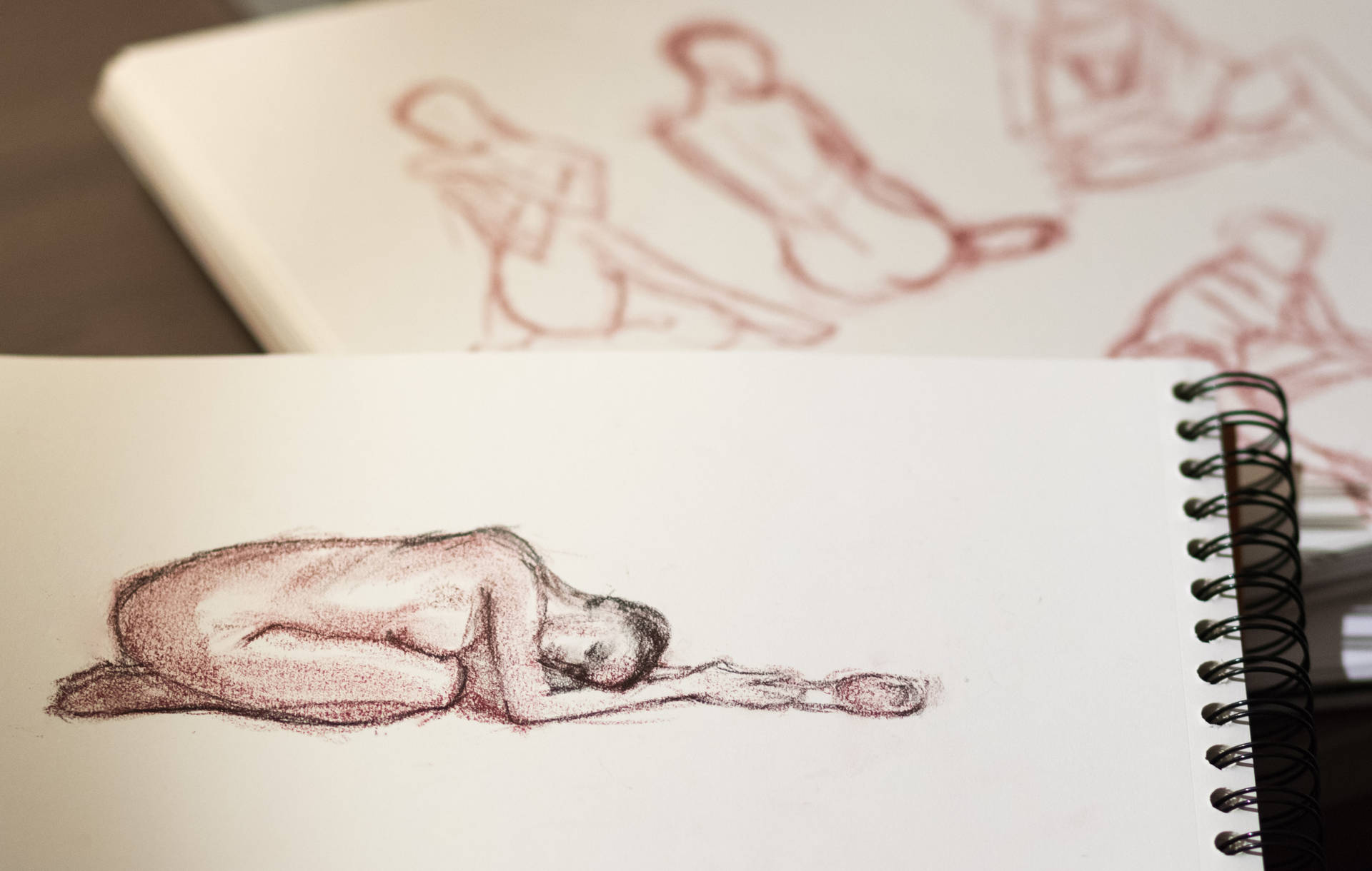 Nude Art Pencil Drawing Wallpaper