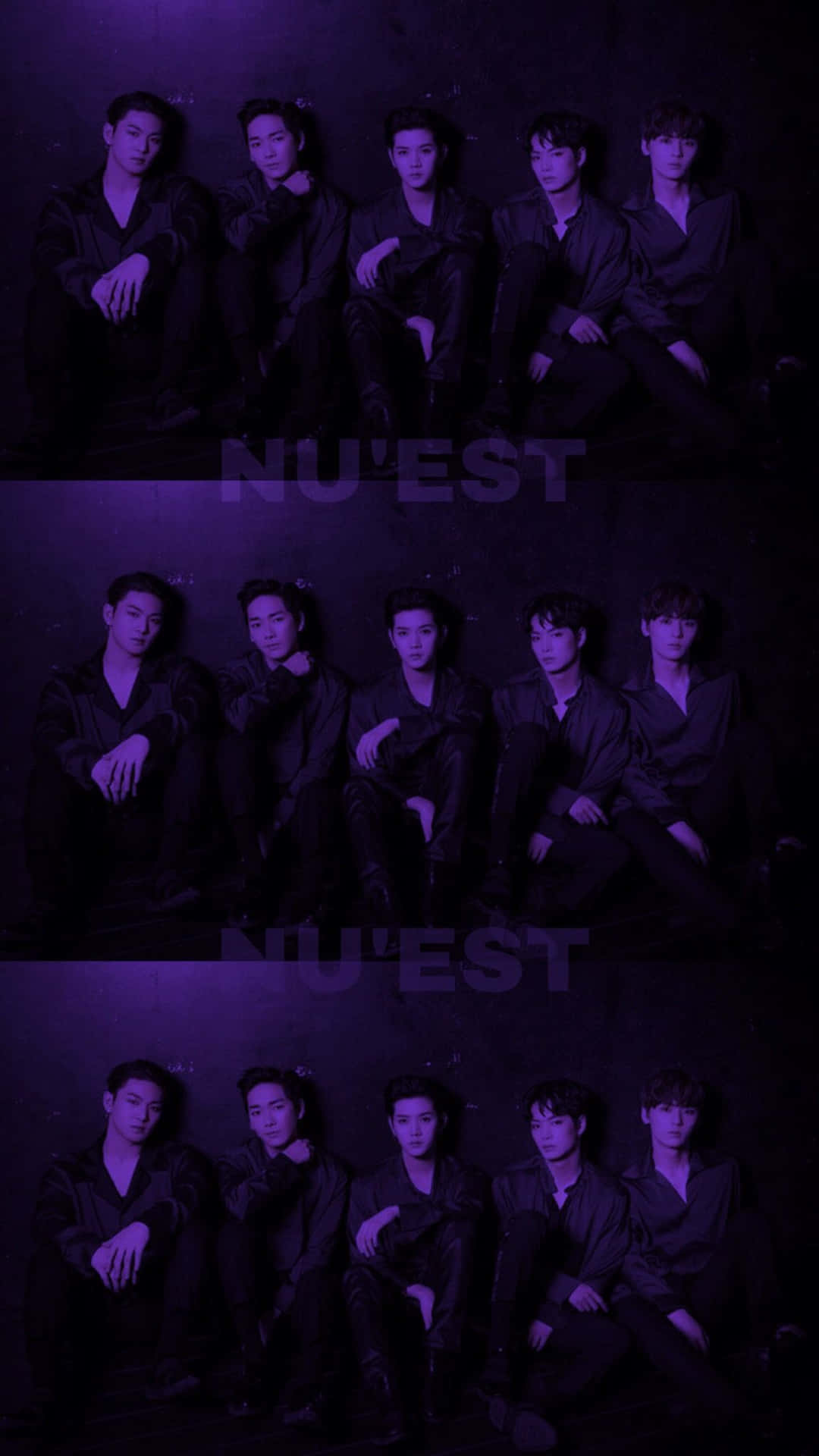 Dark Violet Nuest Kpop Group Wallpaper