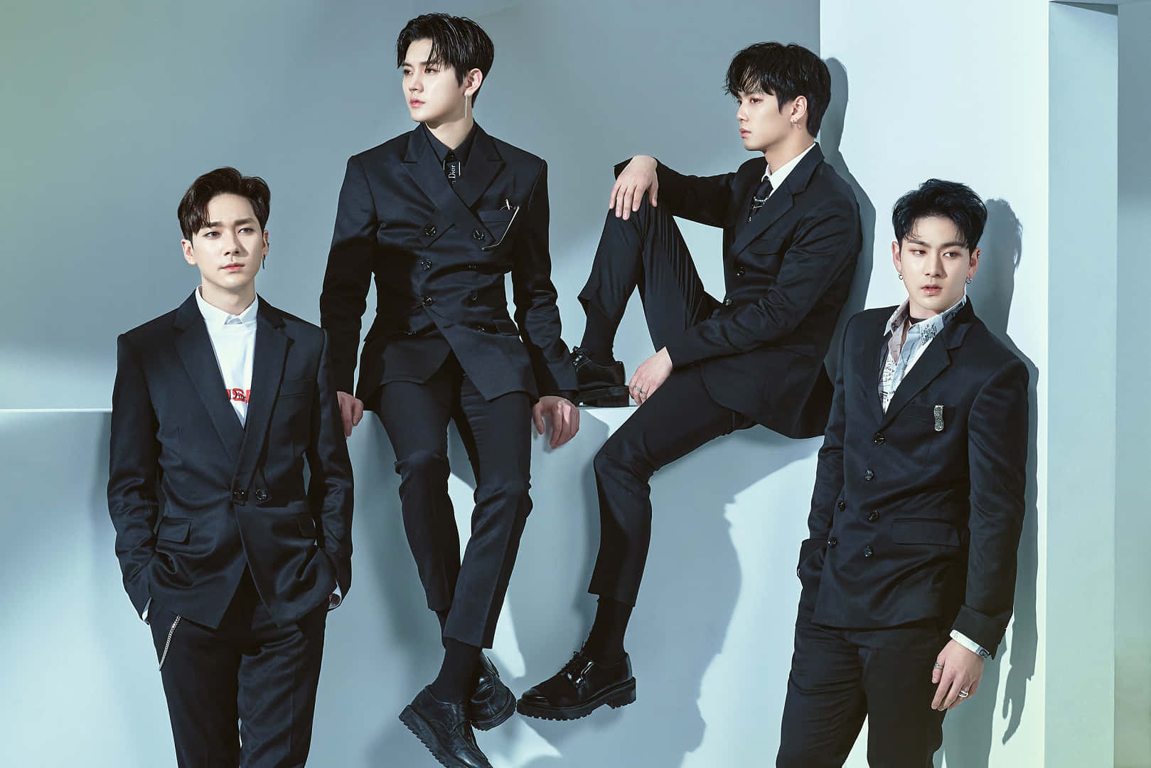 Classy Suit Nuest Kpop Boy Group Wallpaper