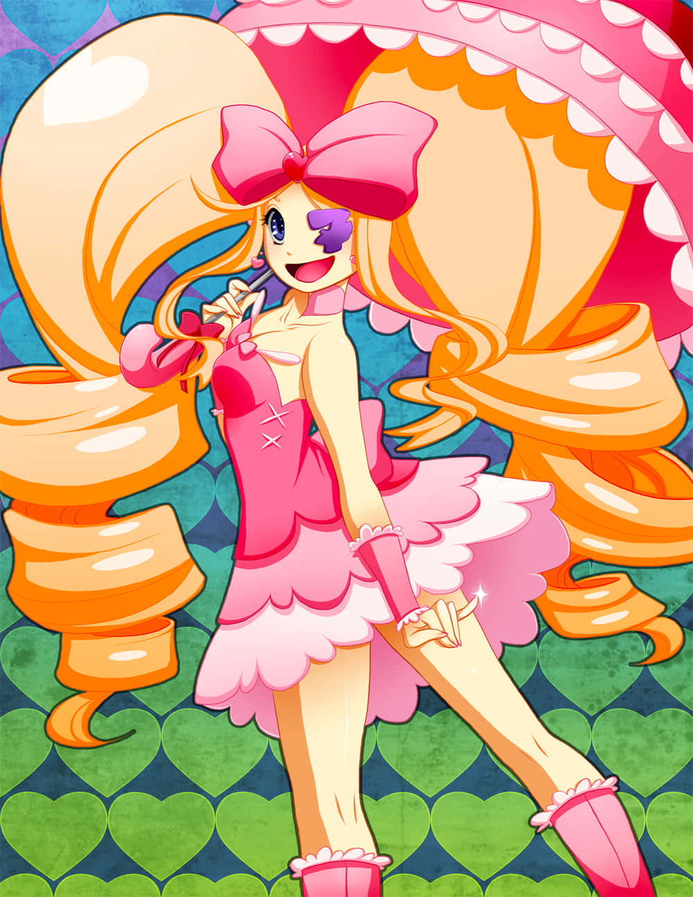 Nui Harime striking a pose in a captivating artwork Wallpaper