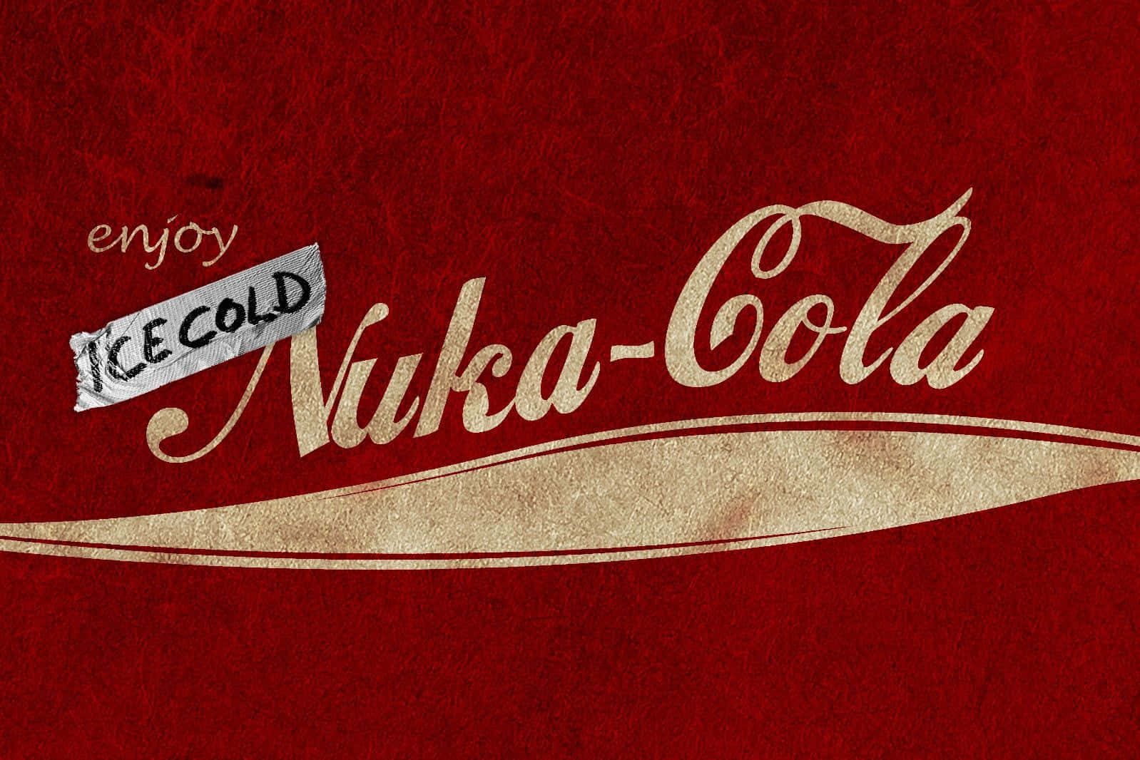 Encoca Cola-logotyp Med Orden Nuka Cola. Wallpaper