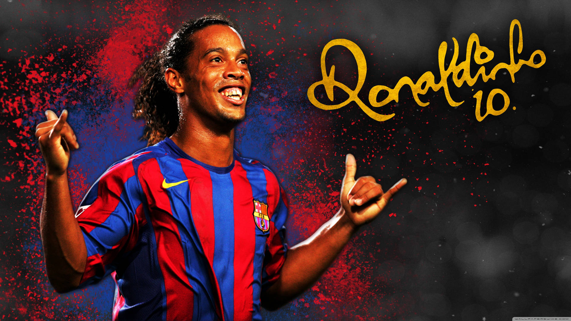 Nummer 10 Ronaldinho tapet. Wallpaper
