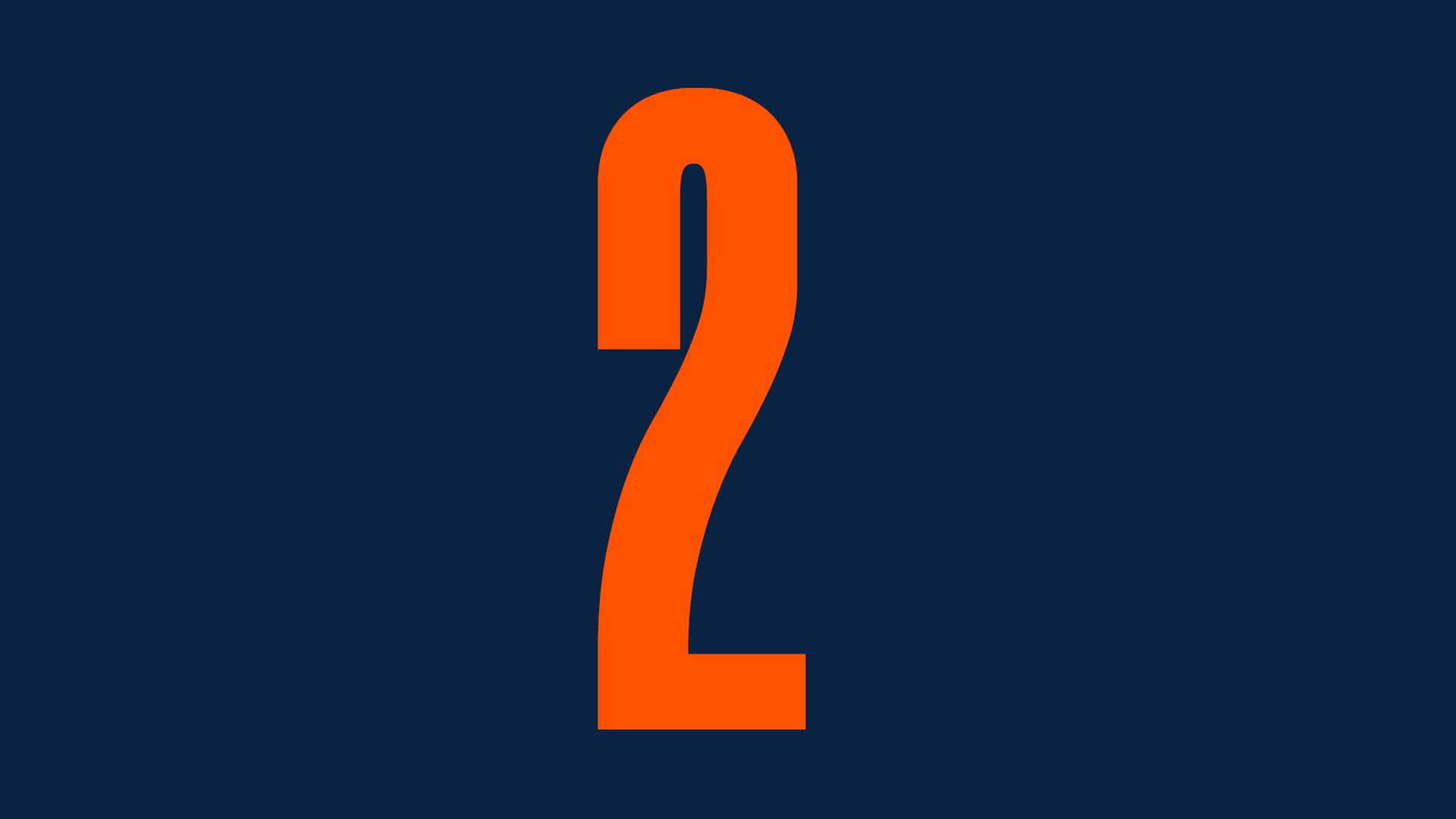 Numero2 - Complemento Arancione Blu Sfondo