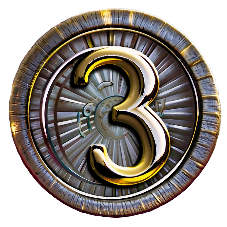 Number 3 With Sunburst Background Png 05252024 PNG
