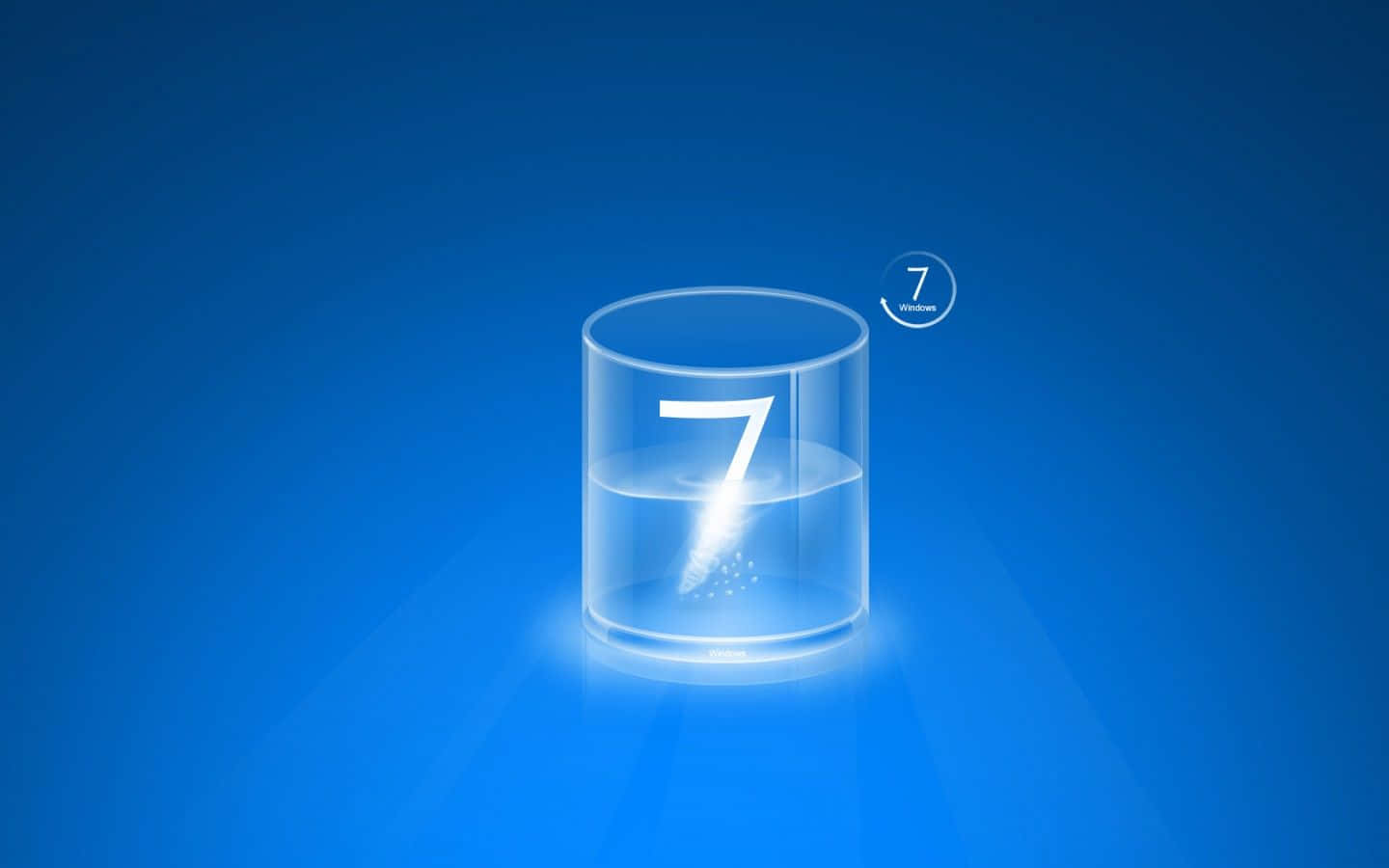 Nummer 7 Vandglas Distortion: En vandglas-distortion, som bringer livlige effekter til dit skrivebord. Wallpaper