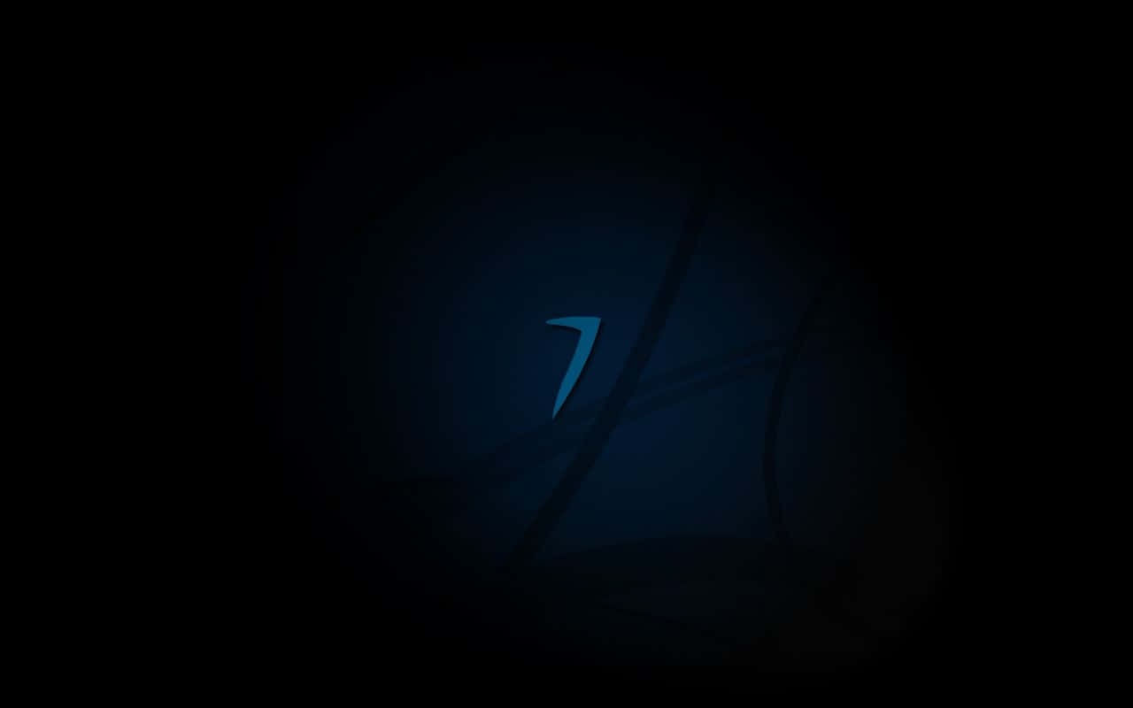Number 7 Blue Shadow Line Wallpaper