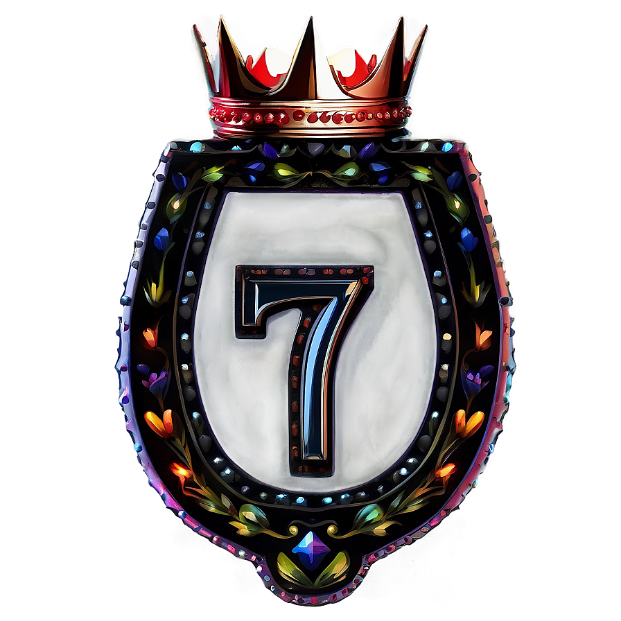 Number 7 With Crown Png Elo50 PNG