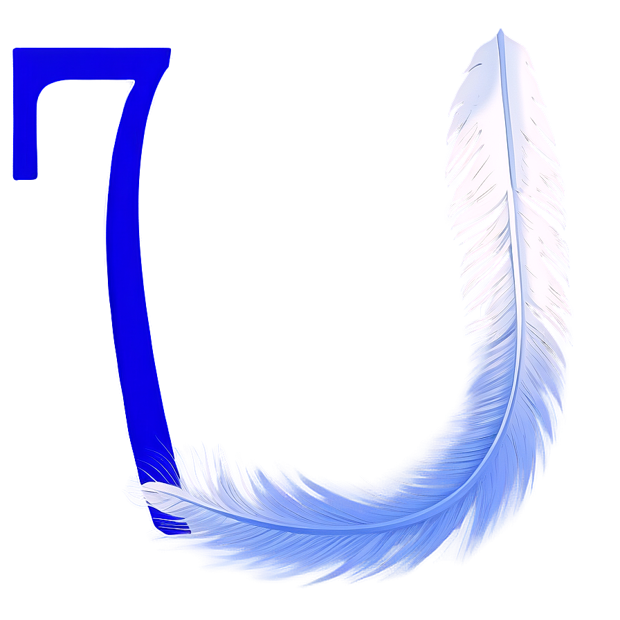 Number 7 With Feathers Png 15 PNG