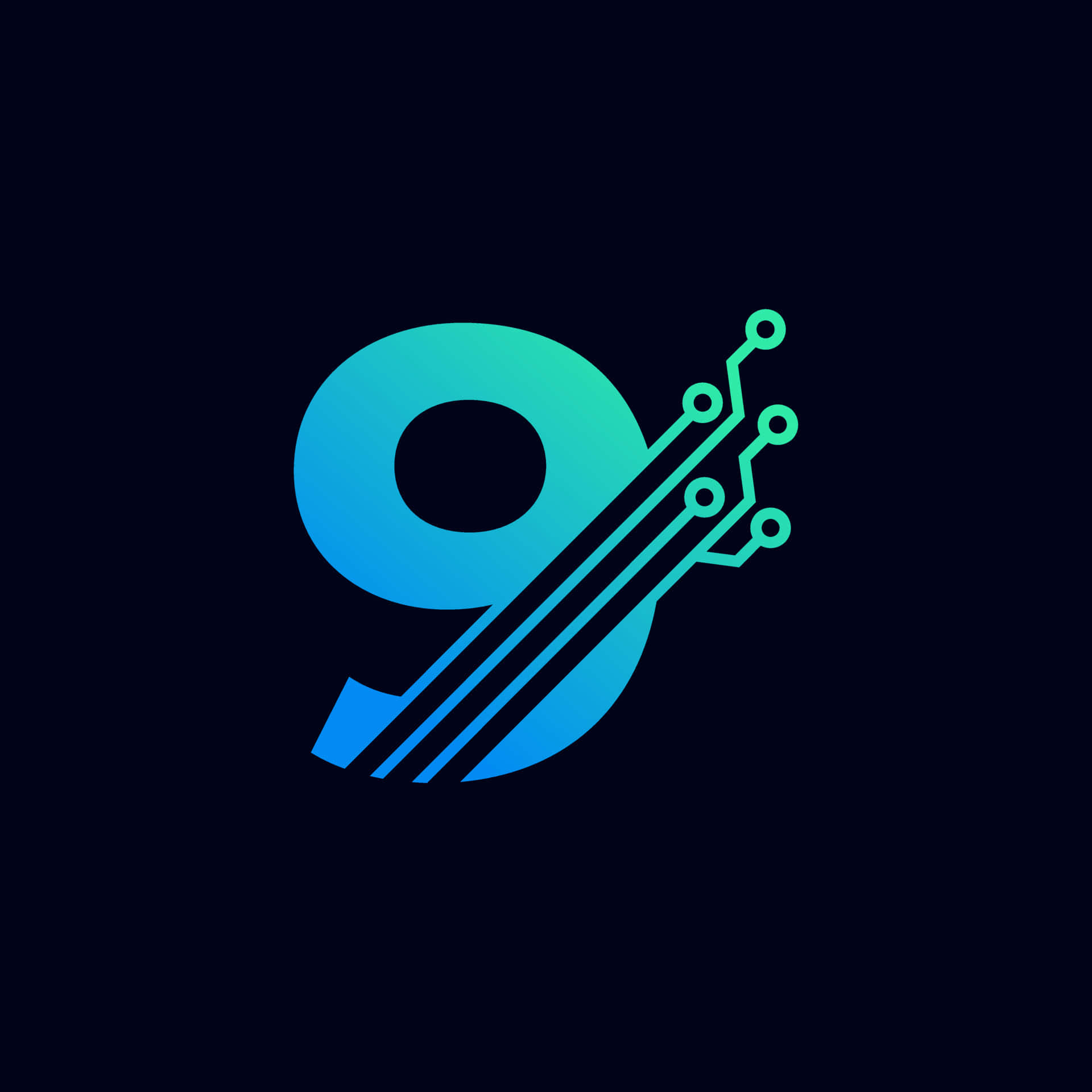 A Logo With The Number 9 On It Wallpaper