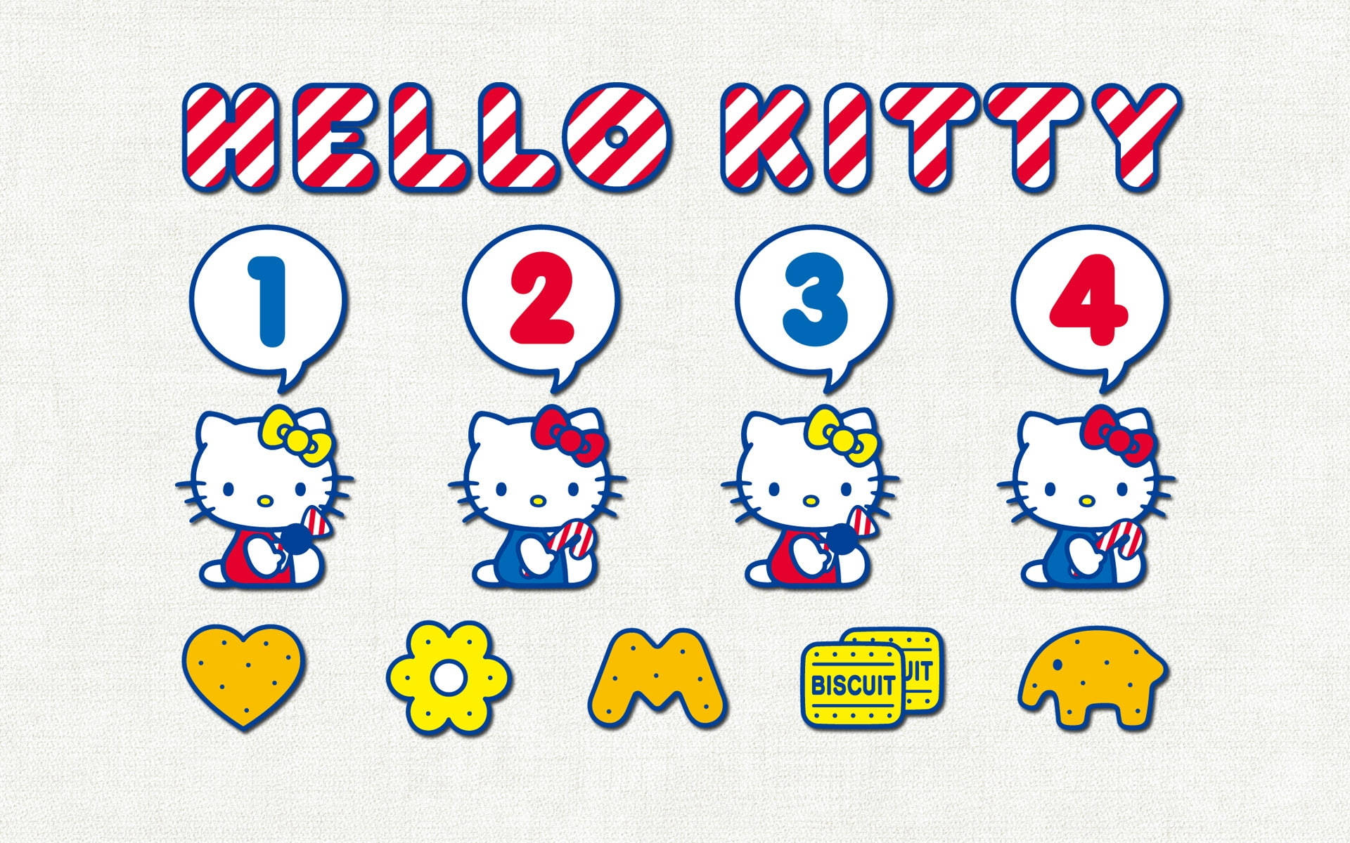 Number Four Hello Kitty Desktop Wallpaper