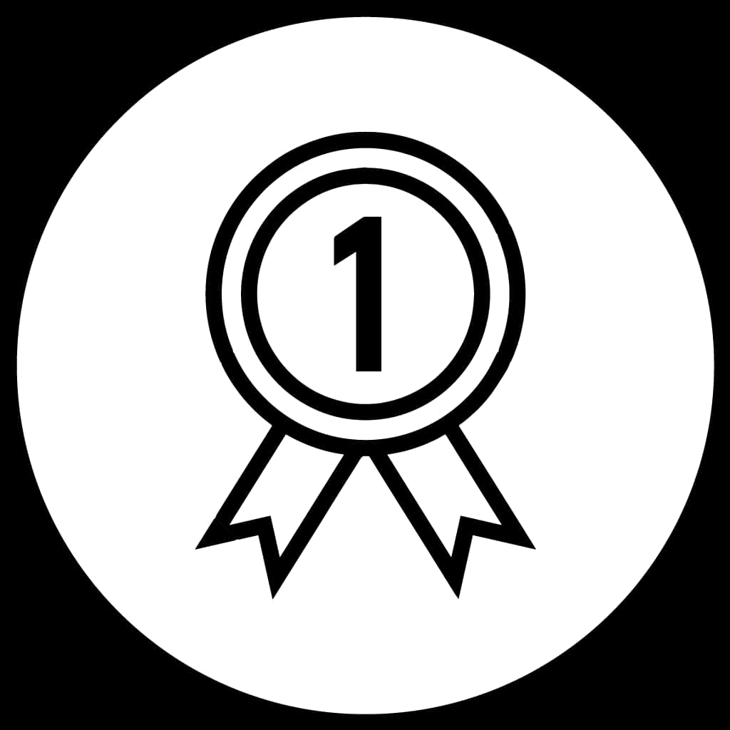 Number One Award Ribbon Icon PNG