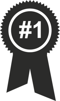 Number One Ribbon Award Graphic PNG