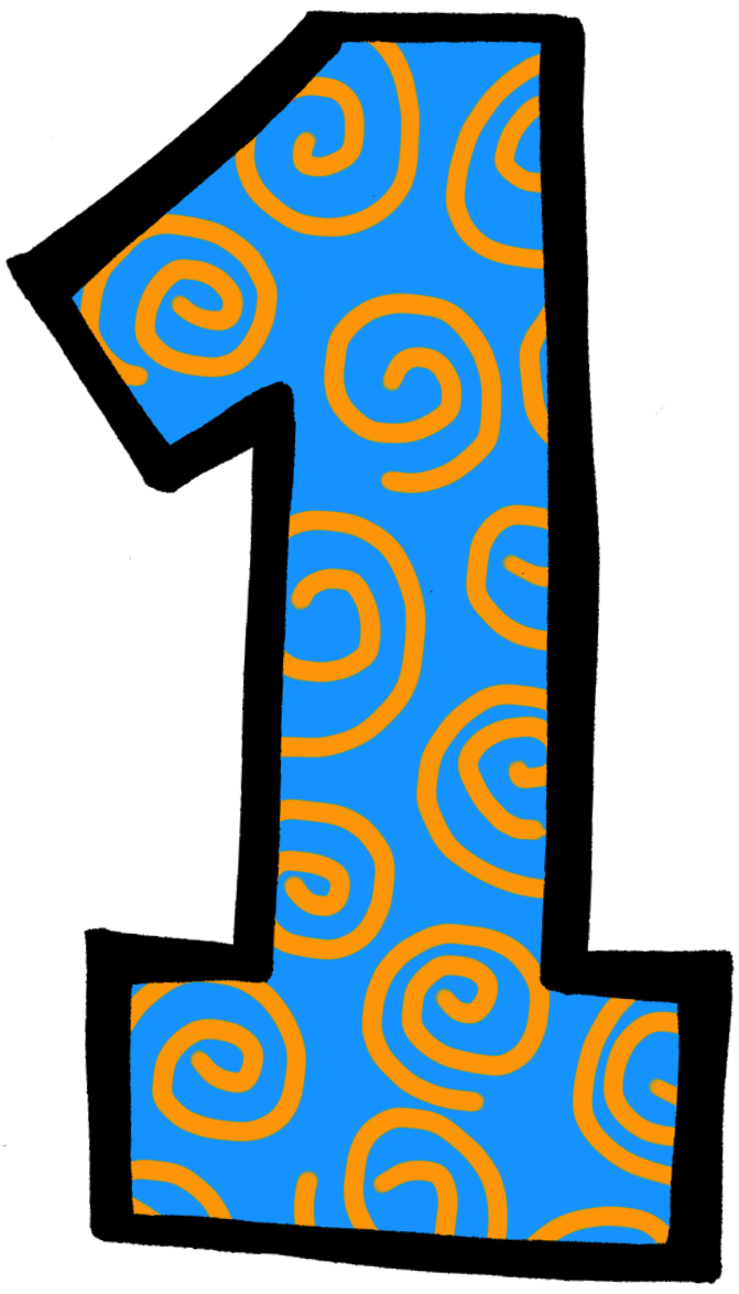 Number One Spiral Pattern PNG