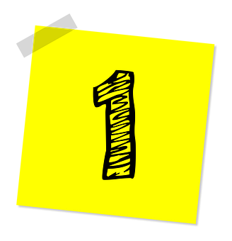 Number One Yellow Artwork PNG