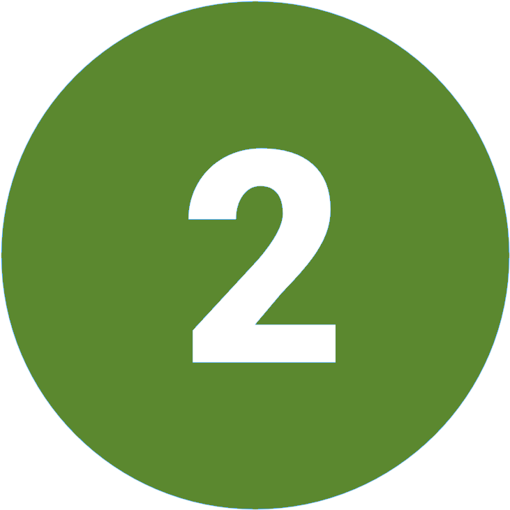 Number2 Green Circle Icon PNG