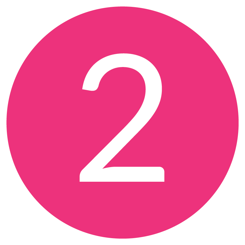 Number2 Icon Pink Background PNG