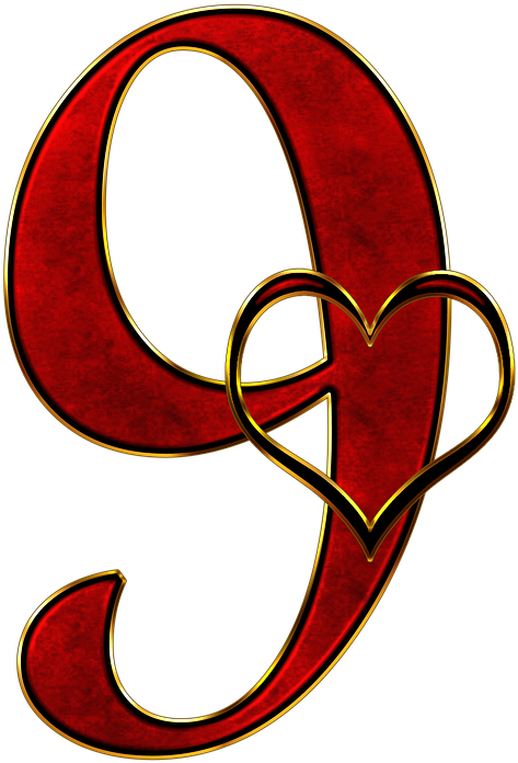 Number9 Love Heart Design PNG