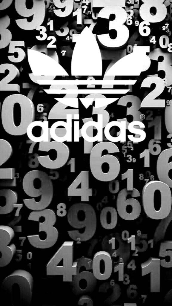 Numbers As Background Against Adidas Iphone