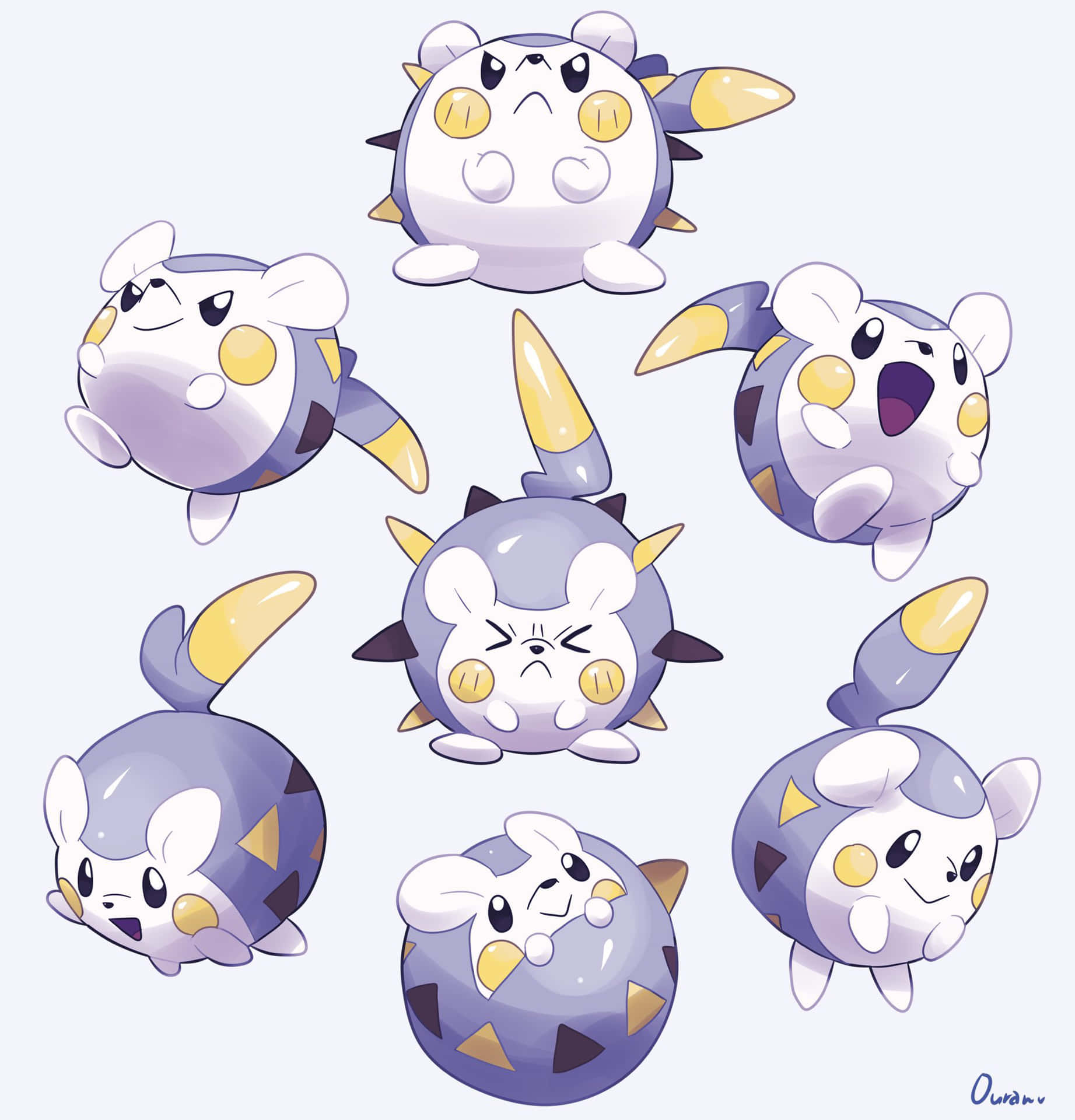 Numerous Expressions Of Togedemaru Wallpaper