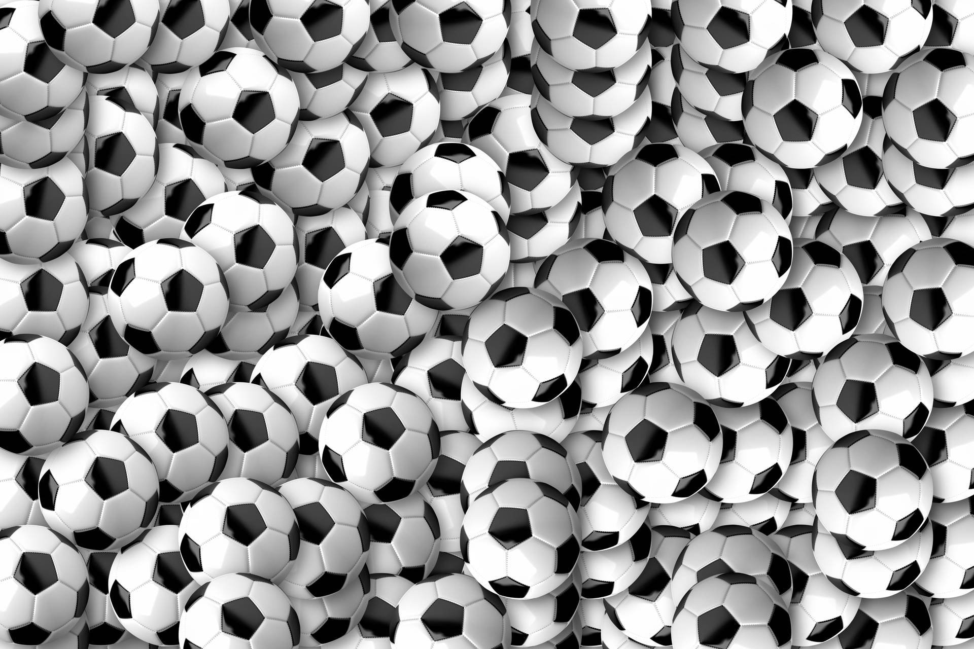 Numerous Soccer Balls Background