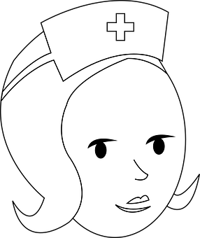 Nurse Icon Blackand White PNG