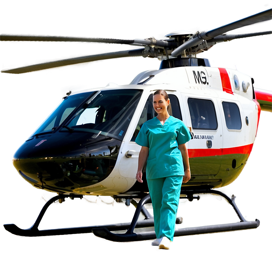 Nurse In Medical Helicopter Png Kwn PNG
