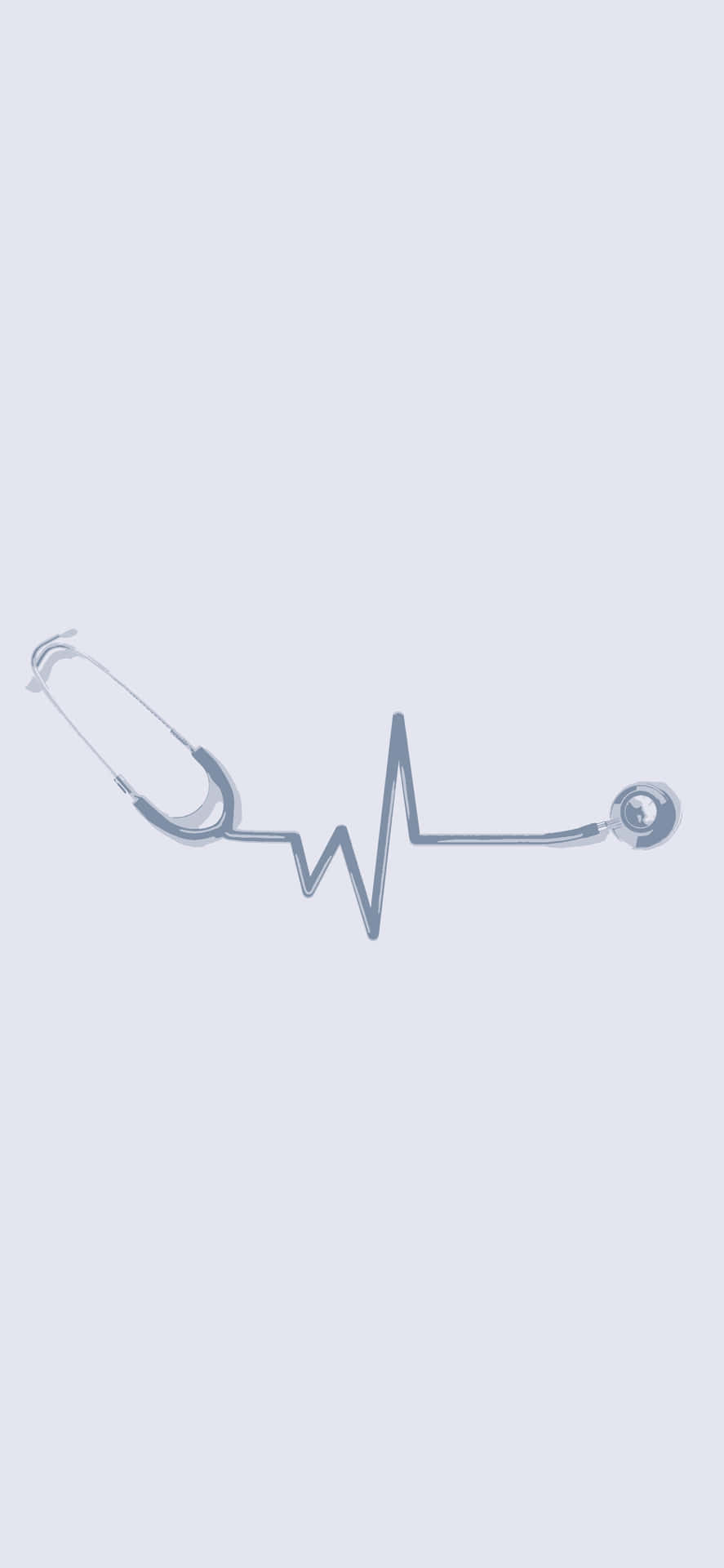 Nurse Inspired Stethoscope Heartbeat Design Wallpaper