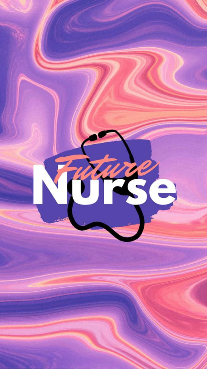 Future Nurse - A Purple And Pink Abstract Background Wallpaper