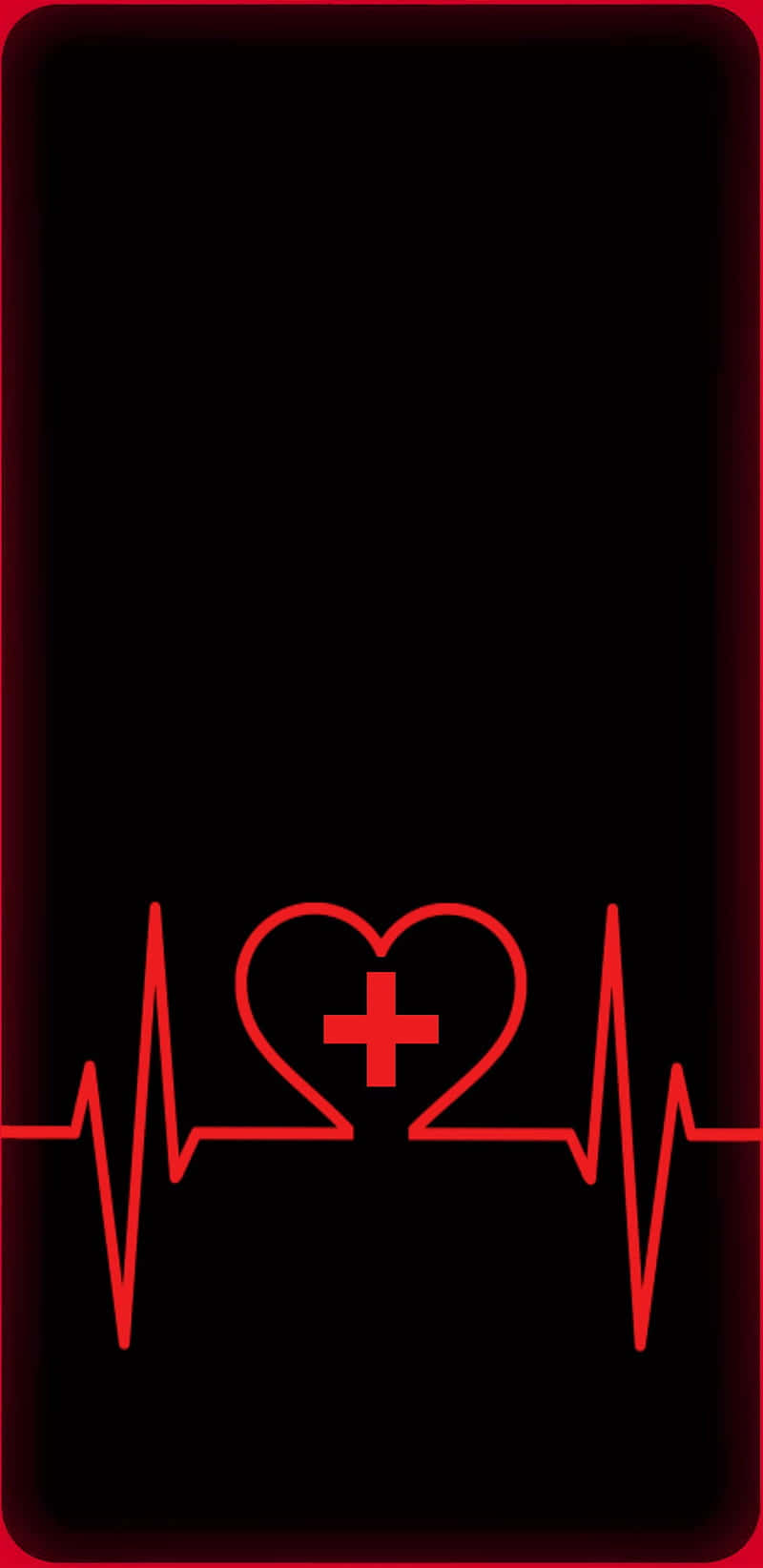 Heartbeat And Heart Icon Vector Wallpaper