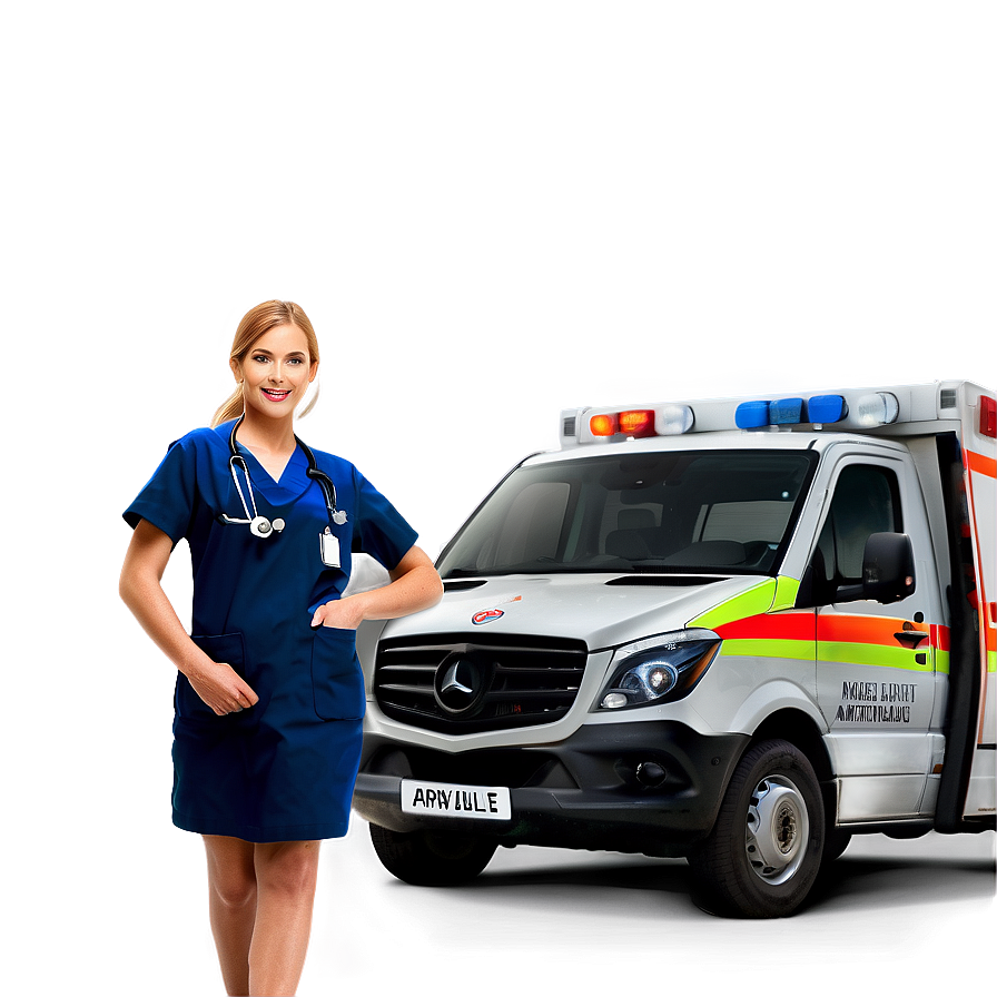 Download Nurse With Ambulance Png 47 | Wallpapers.com