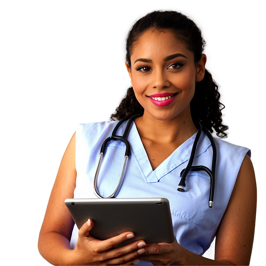 Nurse With Digital Tablet Png 80 PNG