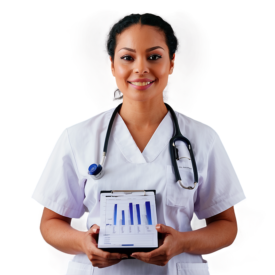 Nurse With Medical Chart Png Ift PNG