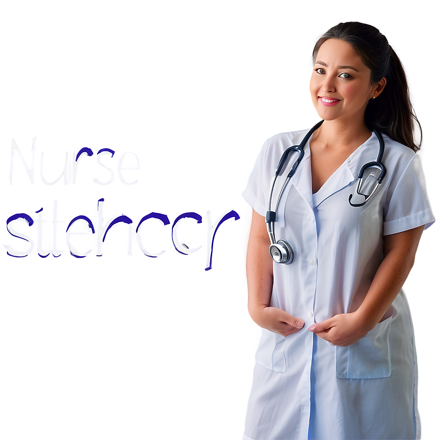 Nurse With Stethoscope Png 05242024 PNG