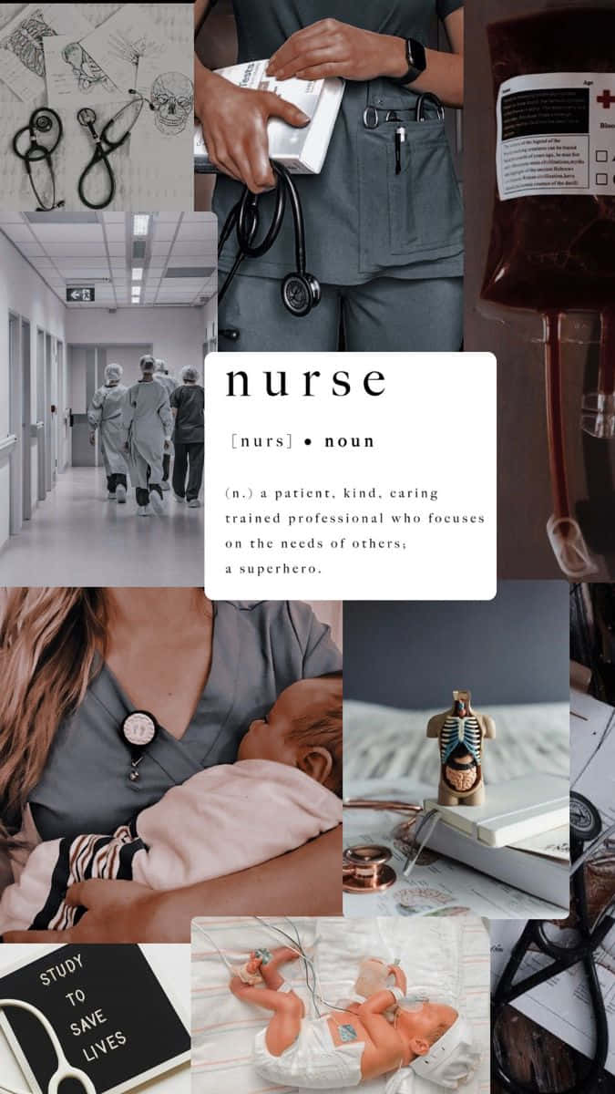 Nursing Aesthetic Collage Wallpaper