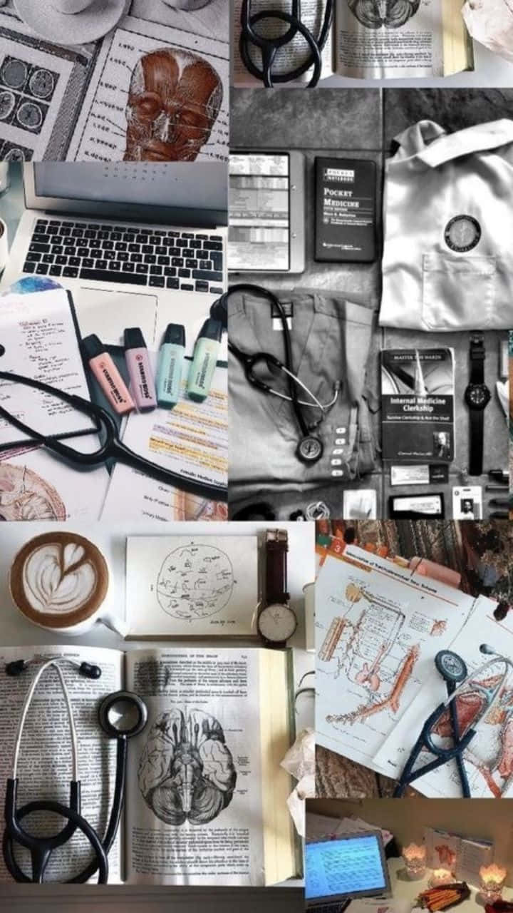 Download Nursing Study Aesthetic Collage.jpg Wallpaper | Wallpapers.com