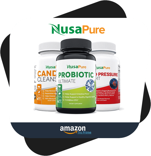 Nusa Pure Supplements Amazon Ad PNG