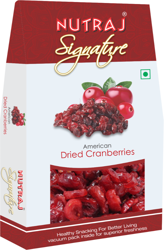 Nutraj Signature American Dried Cranberries Package PNG