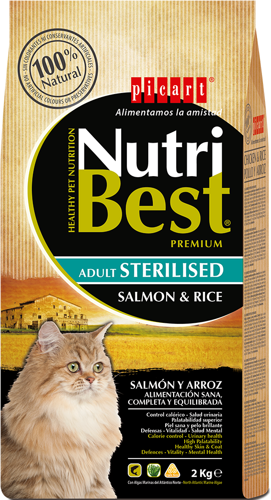 Nutri Best Cat Food Salmon Rice PNG