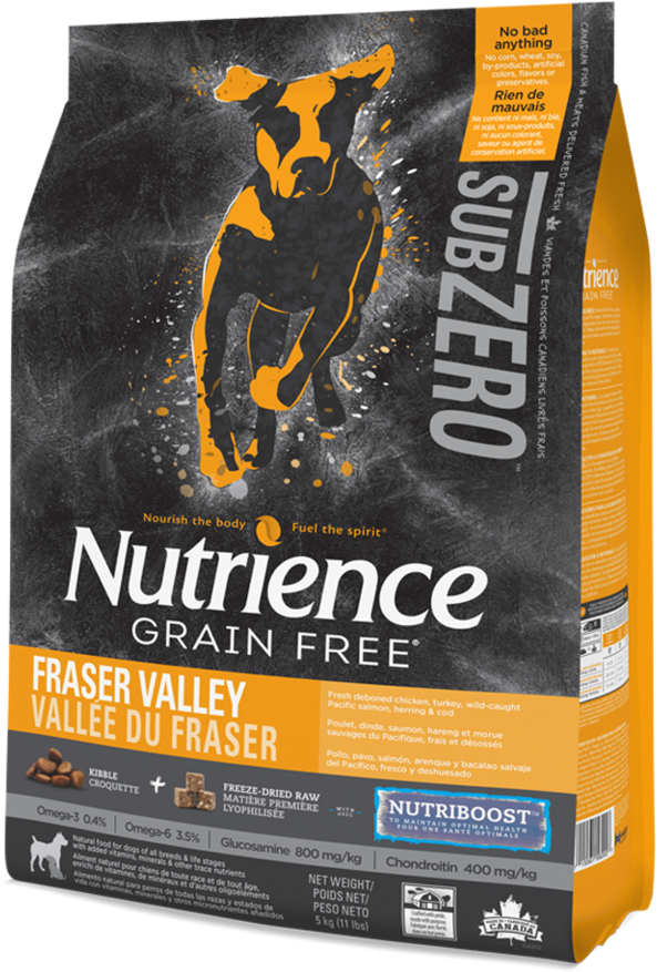 Nutrience Sub Zero Grain Free Dog Food Package PNG